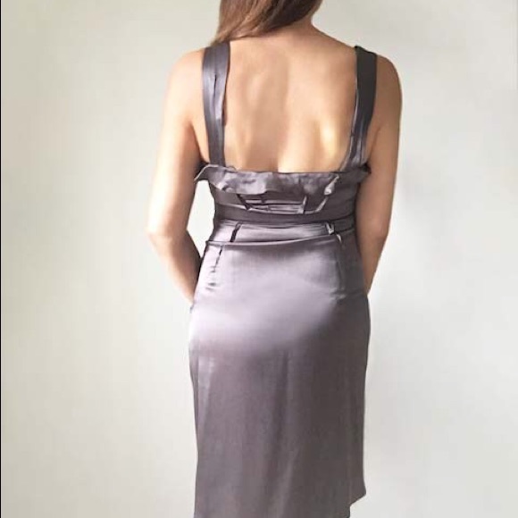 GALLIANO Silk Fit & Flare Dress - Picture 14 of 16